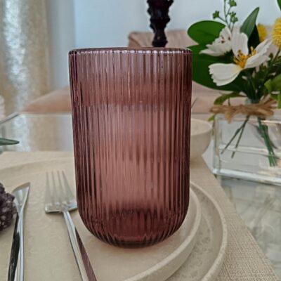 Vaso L Stripes Rose