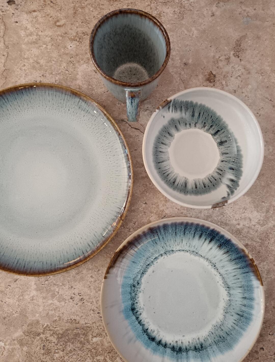 Plato Postre Celestial Marble - Imagen 3