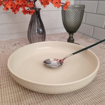 Plato hondo Marfil con borde