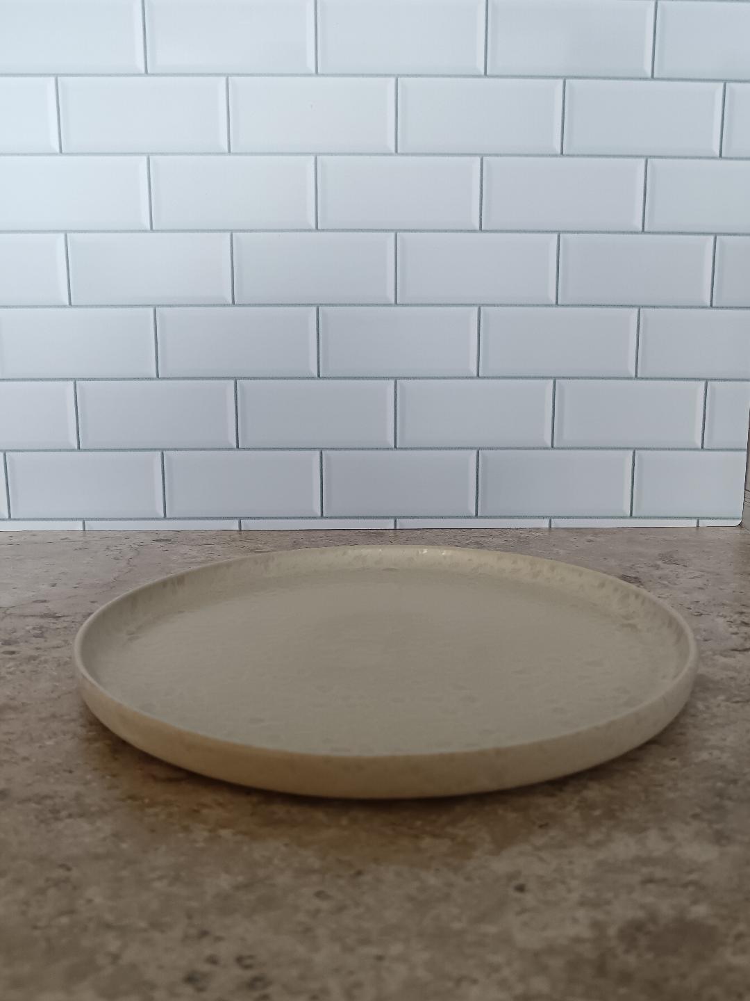Plato postre Marfil con borde