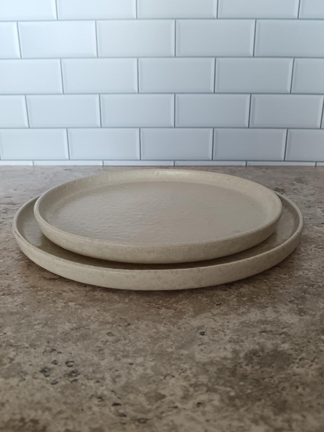 Plato postre Marfil con borde - Imagen 2