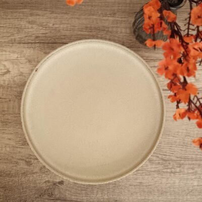 Plato Llano Terra Beige con Borde